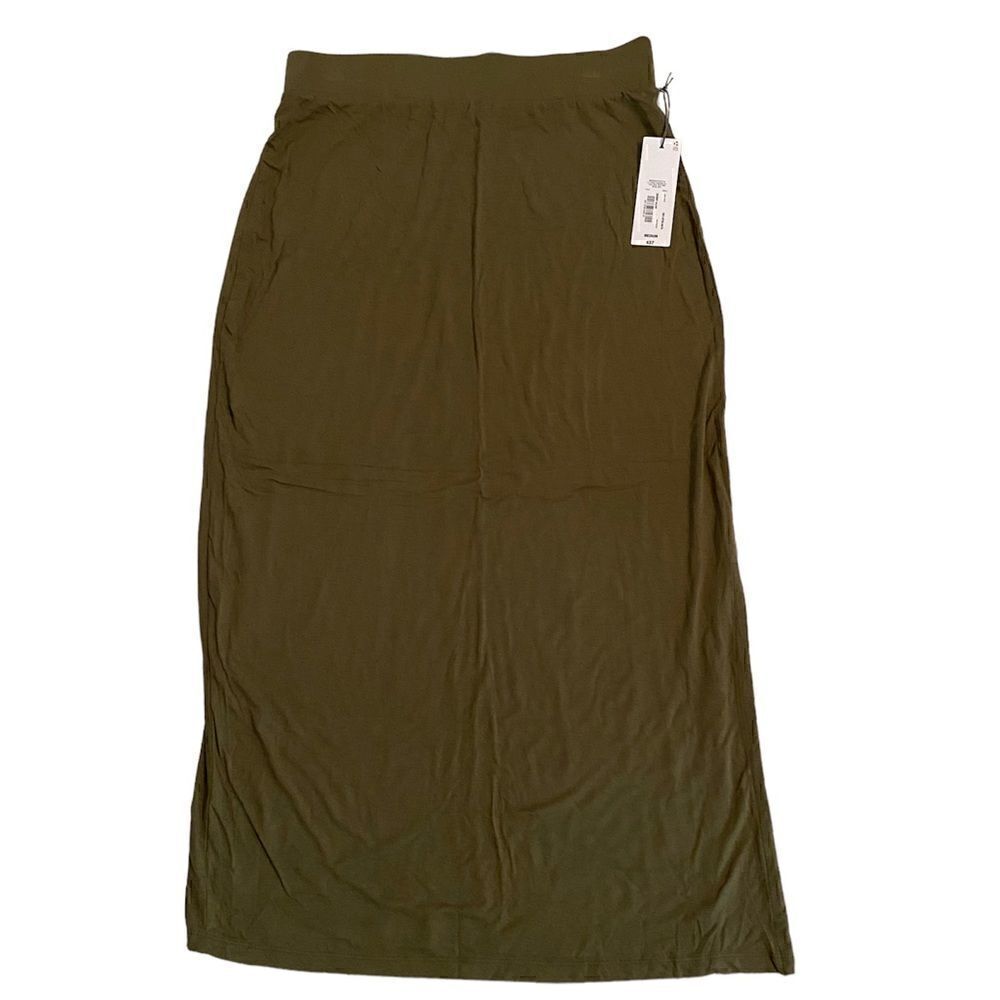 NWT Liz Claiborne Burnt Olive Long Pencil Skirt size medium